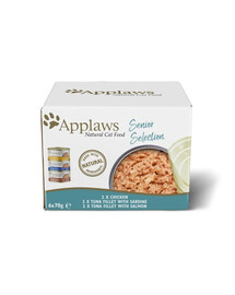 APPLAWS Cat Senior MIX Selection märgtoit eakatele kassidele 6 × 70 g
