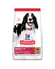 HILL'S Science Plan Canine Adult Medium Lamb & Rice 18 kg keskmise tõugu koeratoit lambaliha & riis + 2x konservid ja Ajax Spray TASUTA