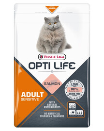 VERSELE-LAGA Opti Life Cat Adult Sensitive Salmon 2.5 kg tundlikele täiskasvanud kassidele
