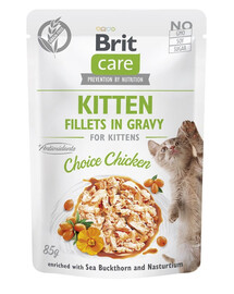 BRIT CARE Fillets in Jelly Pouch Kitten Choice Chicken 24x85g koos kana kassipoegade jaoks