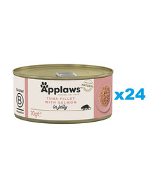APPLAWS Cat Adult Tuna Fillet with Salmon in Jelly Тунец и лосось в желе 24x70 г