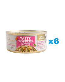 APPLAWS Taste Toppers Kanarind, lõhe, kõrvits puljongis 6x156 g