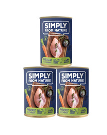 SIMPLY FROM NATURE Niiske koeratoit Fasan porgandiga 3 x 400 g