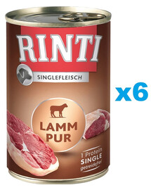 RINTI Singlefleisch Lamb Pure 6x400 g monoproteiinist lambaliha