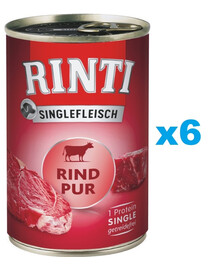 RINTI Singlefleisch Beef Pure 6x400 g monoproteiinne veiseliha