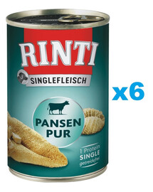 RINTI Singlefleisch Rumen Pure 6x400 g monoproteiinne kõhutäis