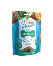 CALIBRA Dog Verve Crunchy Snack Insect&Fresh Duck 150  g  Teraviljavabad maiuspalad kalkuniga