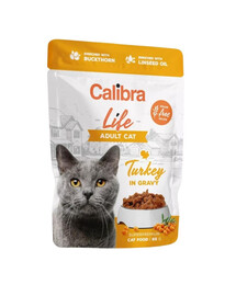 CALIBRA Cat Life Pouch Adult Turkey in gravy 85 g kalkunit kastmes kassidele