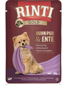 RINTI Chicken Pure&Duck Mini kotike kana ja part väikestele tõugudele 100 g