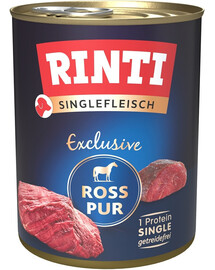 RINTI Singlefleisch Exclusive Horse Pure monoproteiinne hobuseliha 800 g