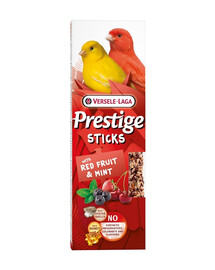 VERSELE-LAGA Prestige Sticks 2 pudelit mustade puuviljade ja piparmündiga kanarbikutele 60g