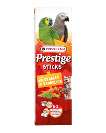 VERSELE-LAGA Prestige Sticks 2 pudelit köögiviljade ja võililledega suurtele papagoidele 140g