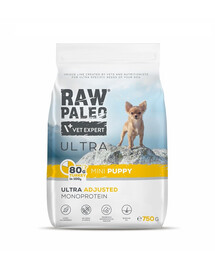 RAW PALEO Ultra Turkey Mini Puppy 750g väikest tõugu kutsikatele kalkunile