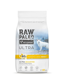 RAW PALEO Ultra Turkey Medium&Large Adult 10kg keskmise ja suure tõugu koertele kalkunile