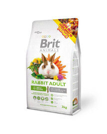 BRIT ANIMALS Rabbit Adult Complete 3kg täiskasvanud küülikutele