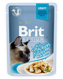 BRIT Premium Cat Fillets in Gravy märg kana toit kassidele 24x85g