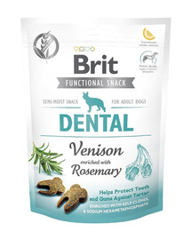 BRIT Care Dog Functional snack Dental Venison 150g maiuspala hirvelihaga tervetele hammastele