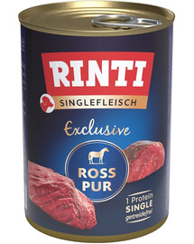 RINTI Singlefleisch Exclusive Horse Pure monoproteiinne hobuseliha 400 g