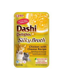 INABA Cat Dashi Delights Silky Broth Kana ja juustu 40g