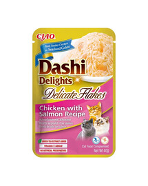 INABA Cat Dashi Delights Delicate Flakes Chicken and Salmon 40g