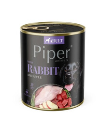 PIPER küüliku ja õunaga 800g märja koeratoiduga
