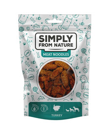 SIMPLY FROM NATURE Meat Noodles Lihanuudlid kalkuniga koertele 80 g