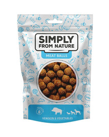 SIMPLY FROM NATURE Lihapallid hirveliha ja köögiviljadega koertele 80 g