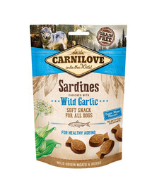 CARNILOVE Semi moist snacks pehmed maiuspalad sardiinide ja metsiku küüslauguga 200 g