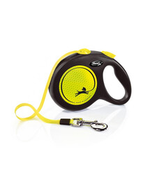 FLEXI Automaatne jalutusrihm NEW NEON L 5m lint