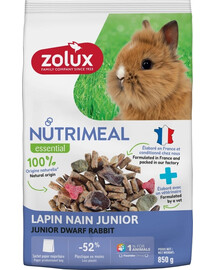 ZOLUX NUTRIMEAL 4 Miniküülikute söödasegu juunior 850 g