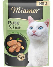 MIAMOR Pate and Filet with Game hirvefilee tükid 85 g