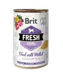 BRIT FRESH vasikaliha ja hirssi 400 g vasikaliha ja hirssi