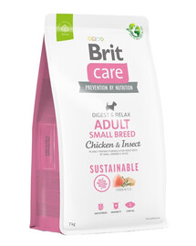 BRIT Care Dog Sustainable Adult Small Breed kana ja putukatega 7 kg