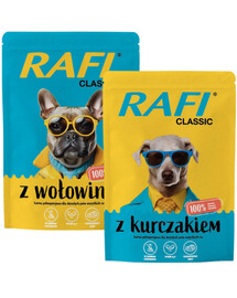 RAFI Classic segamaitseline kana- ja veiseliha märgtoit koertele 24x400g