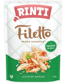 RINTI Filetto in Jelly Chicken&Vegetables kotikesed želee kana ja köögiviljadega 12x100 g