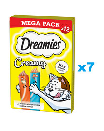 DREAMIES Creamy MEGA PACK kana ja lõhe lisasööt 84x10 g