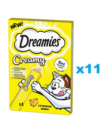 DREAMIES Kreemjas lisatoit maitsva juustuga kassidele 44x10 g