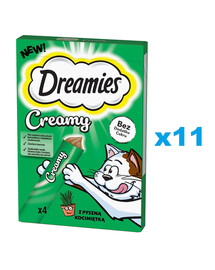 DREAMIES Kreemjas lisatoit maitsva kassimündiga kassidele 44x10 g