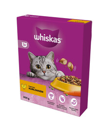 WHISKAS Adult 300 g kuiv täistoit maitsva kanaga täiskasvanud kassidele