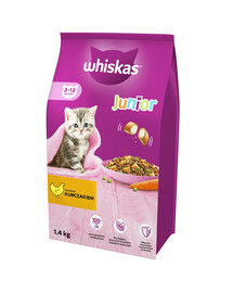 WHISKAS Junior 1,4 kg kuiv täistoit kassipoegadele maitsva kanaga