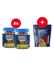 SIMPLY FROM NATURE Smart Bites Roe deer treenerid koertele 2 x 130 g + maiuspala TASUTA