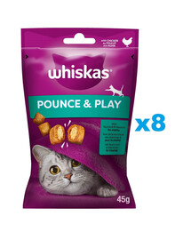 WHISKAS Energy and Vitality 8x45 g kana maiuspala kassidele