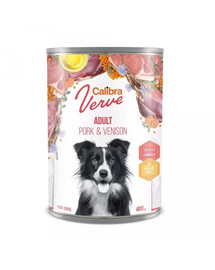 CALIBRA Dog Verve GF Adult Pork&Venison 400 g teraviljavaba märgtoit sealiha ja ulukilihaga koertele