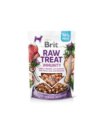 BRIT Raw Treat Freeze Dried Immunity 40 g külmkuivatatud lambaliha ja kana maiuspala probiootikumidega koertele