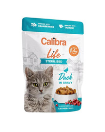 CALIBRA Cat Life Pouch Sterilised Duck in gravy 85 g kaczka w sosie dla sterylizowanych kotów