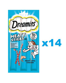 DREAMIES Lihapulgad maitsva lõhega täiskasvanud kassidele 14x30 g