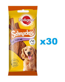PEDIGREE Schmackos Multi Mix 30x36 g koerte maiuspala ribad veiselihaga
