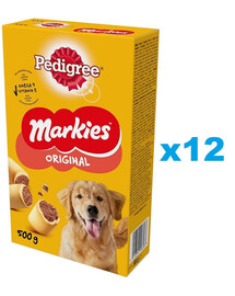 PEDIGREE Markies Original 12x500g krõbedad küpsised täiskasvanud koertele