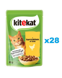 KITEKAT Kana kastmes 28x85 g täiskasvanud kassidele