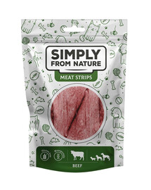 SIMPLY FROM NATURE Meat Strips Liharibad veiseliha ribadeks koertele 80 g